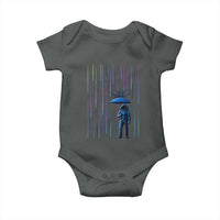 Perseid Meteor Shower Raining Astronaut With Umbrella Baby Onesie - Wonder Print Shop