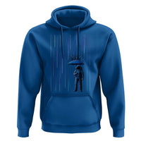 Perseid Meteor Shower Raining Astronaut With Umbrella Hoodie - Wonder Print Shop