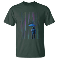 Perseid Meteor Shower Raining Astronaut With Umbrella T Shirt - Wonder Print Shop