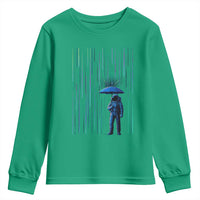 Perseid Meteor Shower Raining Astronaut With Umbrella Youth Sweatshirt - Wonder Print Shop