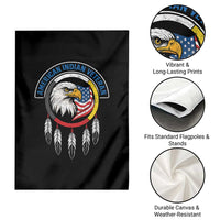 American Indian Veteran Garden Flag Native American Veteran Eagle Dreamcatcher - Wonder Print Shop