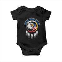 American Indian Veteran Baby Onesie Native American Veteran Eagle Dreamcatcher - Wonder Print Shop