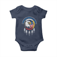 American Indian Veteran Baby Onesie Native American Veteran Eagle Dreamcatcher - Wonder Print Shop