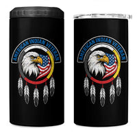 American Indian Veteran 4 in 1 Can Cooler Tumbler Native American Veteran Eagle Dreamcatcher - Wonder Print Shop