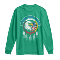 American Indian Veteran Long Sleeve Shirt Native American Veteran Eagle Dreamcatcher - Wonder Print Shop