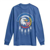 American Indian Veteran Long Sleeve Shirt Native American Veteran Eagle Dreamcatcher - Wonder Print Shop