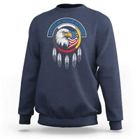American Indian Veteran Sweatshirt Native American Veteran Eagle Dreamcatcher - Wonder Print Shop