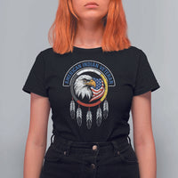 American Indian Veteran T Shirt For Women Native American Veteran Eagle Dreamcatcher - Wonder Print Shop