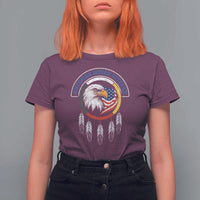 American Indian Veteran T Shirt For Women Native American Veteran Eagle Dreamcatcher - Wonder Print Shop