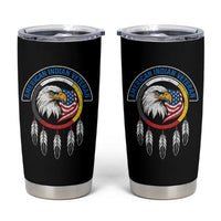 American Indian Veteran Tumbler Cup Native American Veteran Eagle Dreamcatcher - Wonder Print Shop