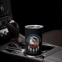 American Indian Veteran Tumbler Cup Native American Veteran Eagle Dreamcatcher - Wonder Print Shop