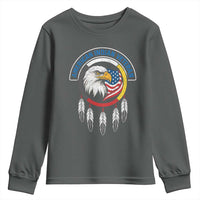 American Indian Veteran Youth Sweatshirt Native American Veteran Eagle Dreamcatcher - Wonder Print Shop