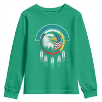 American Indian Veteran Youth Sweatshirt Native American Veteran Eagle Dreamcatcher - Wonder Print Shop