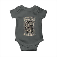In A World Full Of Princess Be A Valkyrie Baby Onesie Viking Norse Mythology - Wonder Print Shop