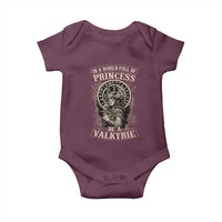 In A World Full Of Princess Be A Valkyrie Baby Onesie Viking Norse Mythology - Wonder Print Shop