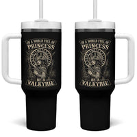 In A World Full Of Princess Be A Valkyrie Tumbler With Handle Viking Norse Mythology - Wonder Print Shop