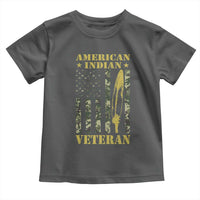 American Indian Veteran Toddler T Shirt Native American Veteran Feathers Camo Flag - Wonder Print Shop