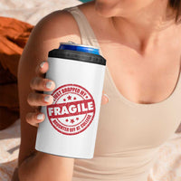 Fragile I Just Dropped My Daughter Off At College 4 in 1 Can Cooler Tumbler Drop Off Parents Vintage Star - Wonder Print Shop