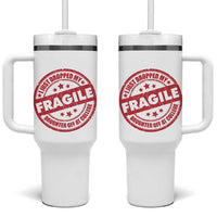 Fragile I Just Dropped My Daughter Off At College Tumbler With Handle Drop Off Parents Vintage Star - Wonder Print Shop