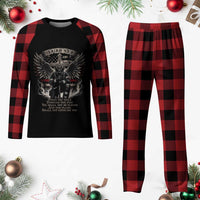 Christian Firefighter Plaid Pajama Set When You Walk Through The Fire You Shall Not Be Burned American Flag