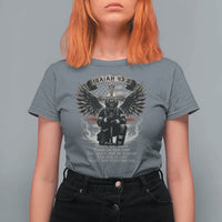 Christian Firefighter T Shirt For Women When You Walk Through The Fire You Shall Not Be Burned American Flag
