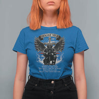 Christian Firefighter T Shirt For Women When You Walk Through The Fire You Shall Not Be Burned American Flag
