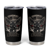 Christian Firefighter Tumbler Cup When You Walk Through The Fire You Shall Not Be Burned American Flag