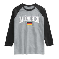 Munchen Deutschland Germany Raglan Shirt Vintage Athletic Sports Design