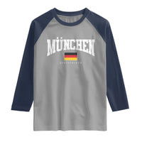 Munchen Deutschland Germany Raglan Shirt Vintage Athletic Sports Design