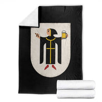 Funny Munich Oktoberfest Munchen Coat of Arms Throw Blanket Münchner Kindl Beer Drinking