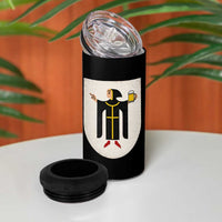 Funny Munich Oktoberfest Munchen Coat of Arms 4 in 1 Can Cooler Tumbler Münchner Kindl Beer Drinking