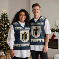 Funny Munich Oktoberfest Munchen Coat of Arms V-Neck Knit Sweater Vest Münchner Kindl Beer Drinking