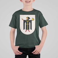 Funny Munich Oktoberfest Munchen Coat of Arms T Shirt For Kid Münchner Kindl Beer Drinking