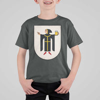 Funny Munich Oktoberfest Munchen Coat of Arms T Shirt For Kid Münchner Kindl Beer Drinking