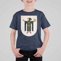 Funny Munich Oktoberfest Munchen Coat of Arms T Shirt For Kid Münchner Kindl Beer Drinking