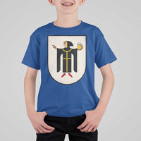Funny Munich Oktoberfest Munchen Coat of Arms T Shirt For Kid Münchner Kindl Beer Drinking
