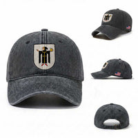 Funny Munich Oktoberfest Munchen Coat of Arms Washed Cotton Baseball Cap Münchner Kindl Beer Drinking
