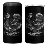 Fly High Jackie Eagle 4 in 1 Can Cooler Tumbler Memorial Tribute Nature Supports California Wildlife