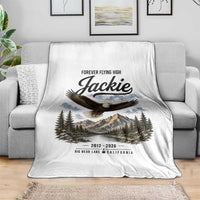 Jackie Bald Eagle Memorial Tribute Throw Blanket Forever Flying High Big Bear California 2012 2026