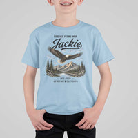 Jackie Bald Eagle Memorial Tribute T Shirt For Kid Forever Flying High Big Bear California 2012 2026