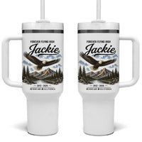 Jackie Bald Eagle Memorial Tribute Tumbler With Handle Forever Flying High Big Bear California 2012 2026