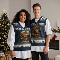 Jackie The Eagle Big Bear Lake California V-Neck Knit Sweater Vest Forever Our Queen And In Our Hearts Wildlife Supports