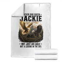 Jackie Bald Eagle Throw Blanket Forever Our Queen Not Just An Eagle But A Legend In The Sky