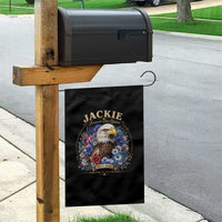 Jackie Bald Eagle Garden Flag Forever Our Queen And In Our Hearts USA Floral