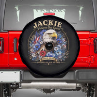 Jackie Bald Eagle Spare Tire Cover Forever Our Queen And In Our Hearts USA Floral