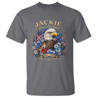 Jackie Bald Eagle T Shirt Forever Our Queen And In Our Hearts USA Floral
