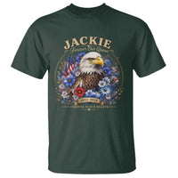 Jackie Bald Eagle T Shirt Forever Our Queen And In Our Hearts USA Floral