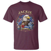 Jackie Bald Eagle T Shirt Forever Our Queen And In Our Hearts USA Floral