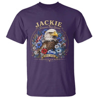 Jackie Bald Eagle T Shirt Forever Our Queen And In Our Hearts USA Floral