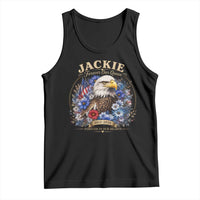 Jackie Bald Eagle Tank Top Forever Our Queen And In Our Hearts USA Floral